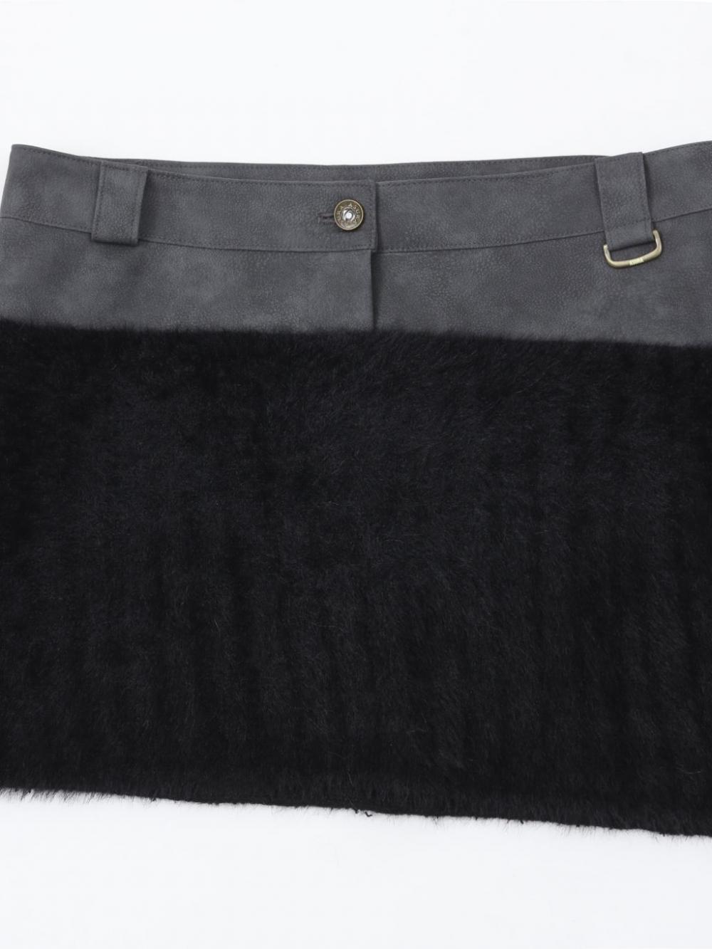 レザーファーミックススカート（ブラック） | ASURA | HANA(ハナ) #15