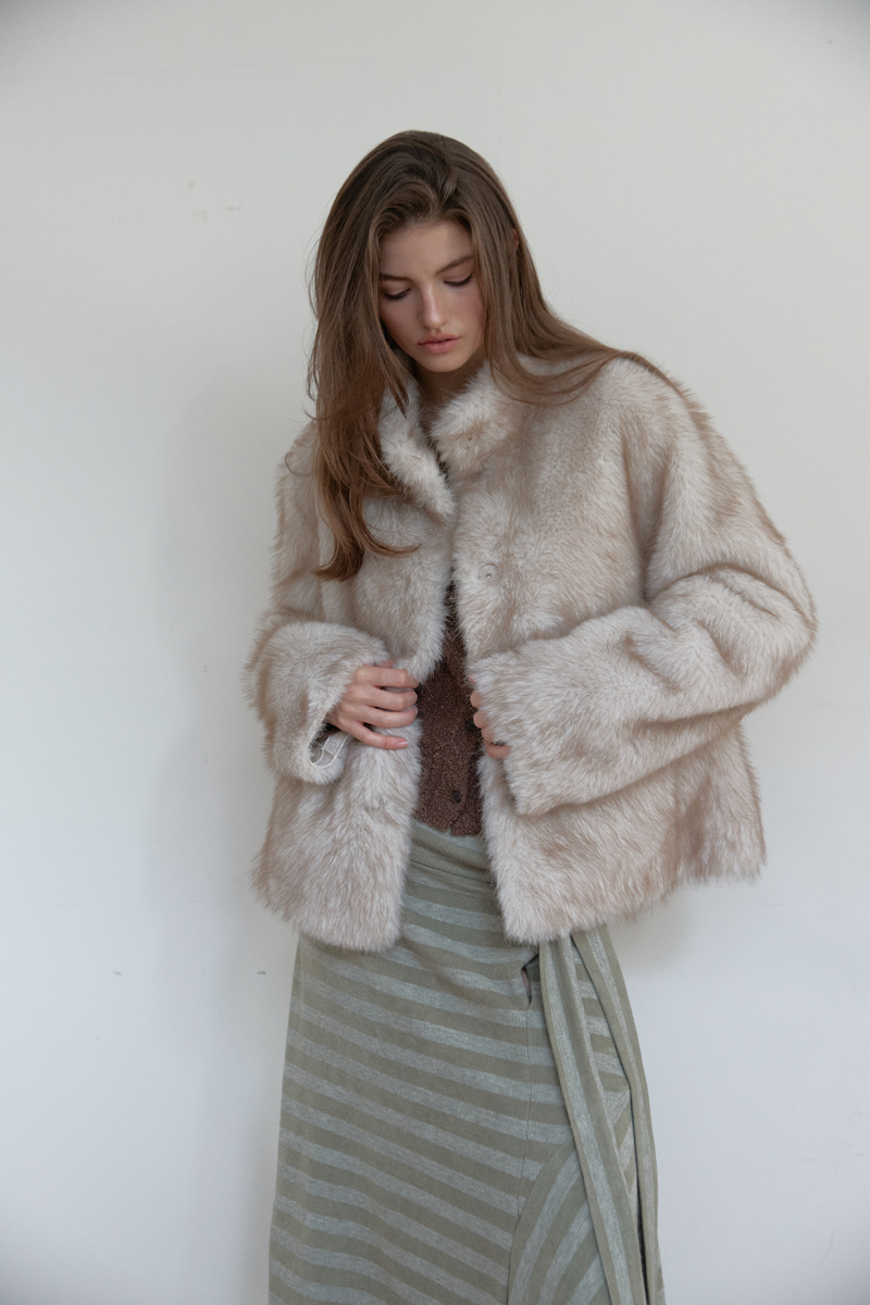 ミストトーンファージャケット (アイボリー) | ASURA | HANA(ハナ) #10