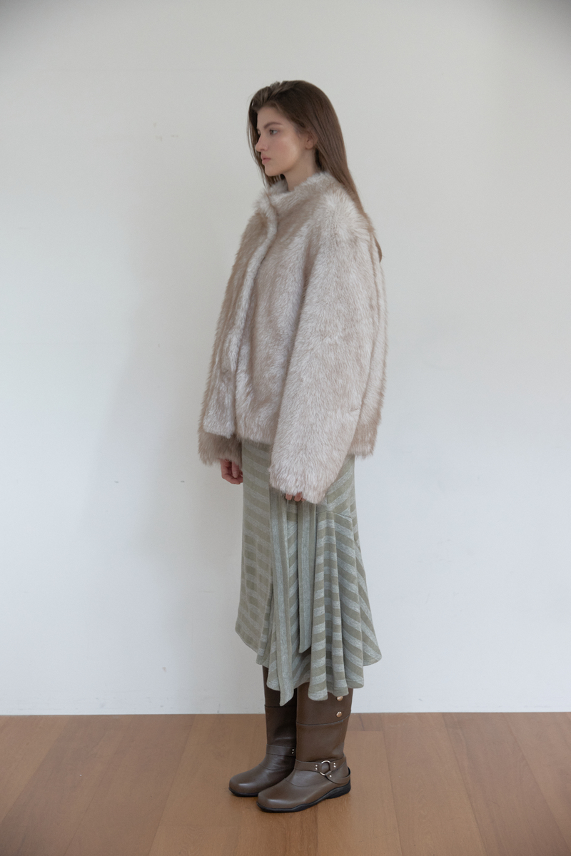 ミストトーンファージャケット (アイボリー) | ASURA | HANA(ハナ) #3