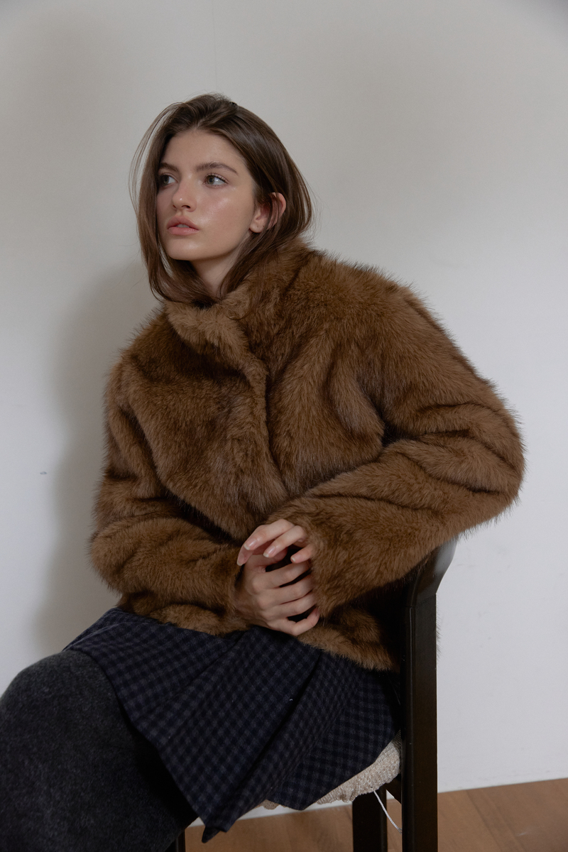 ミストトーンファージャケット (ブラウン) | ASURA | HANA(ハナ) #11