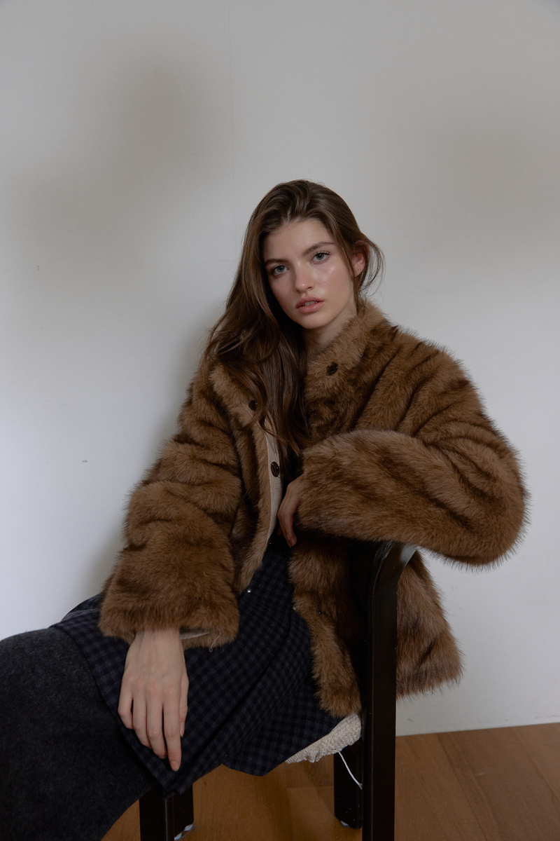 ミストトーンファージャケット (ブラウン) | ASURA | HANA(ハナ) #12