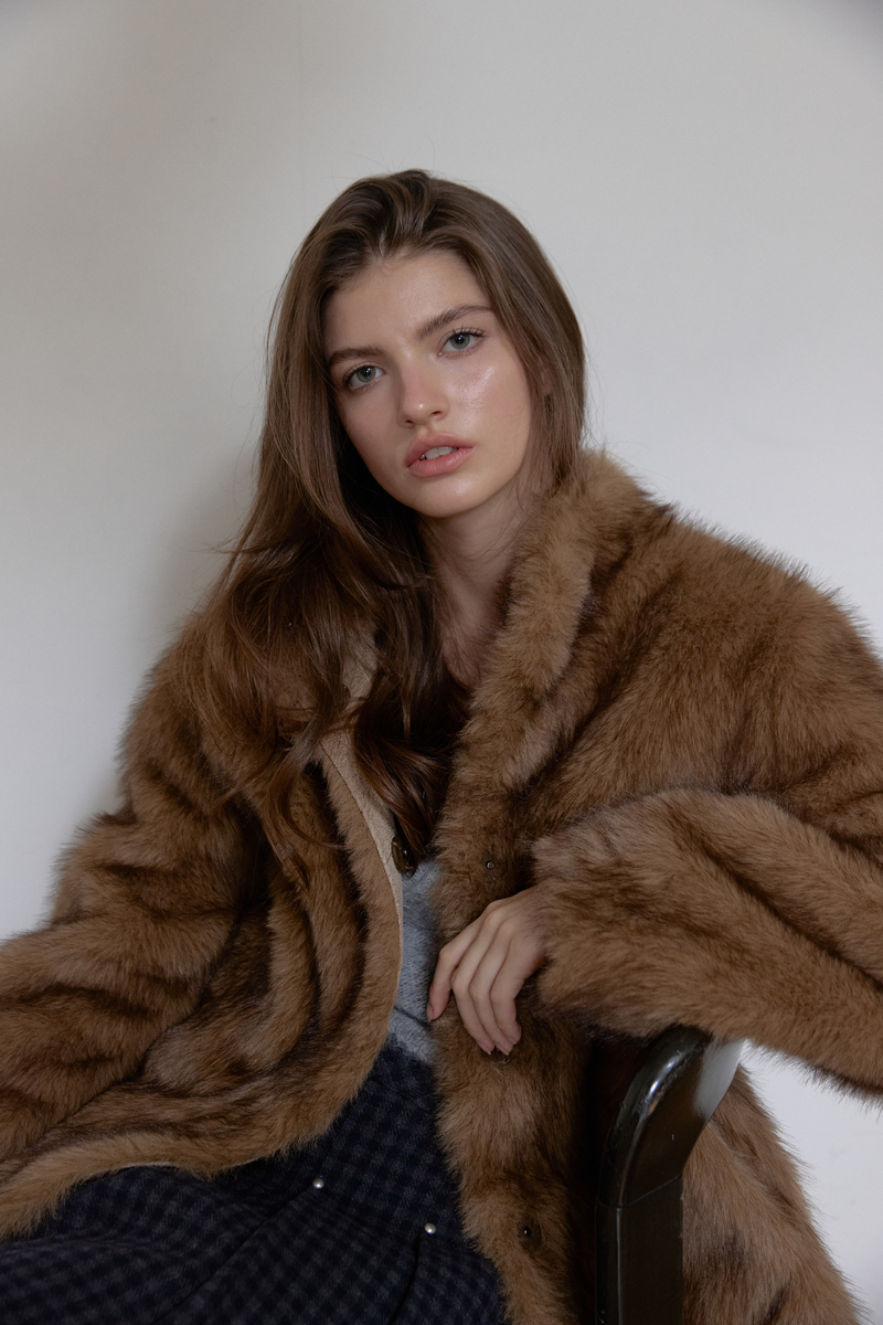 ミストトーンファージャケット (ブラウン) | ASURA | HANA(ハナ) #16