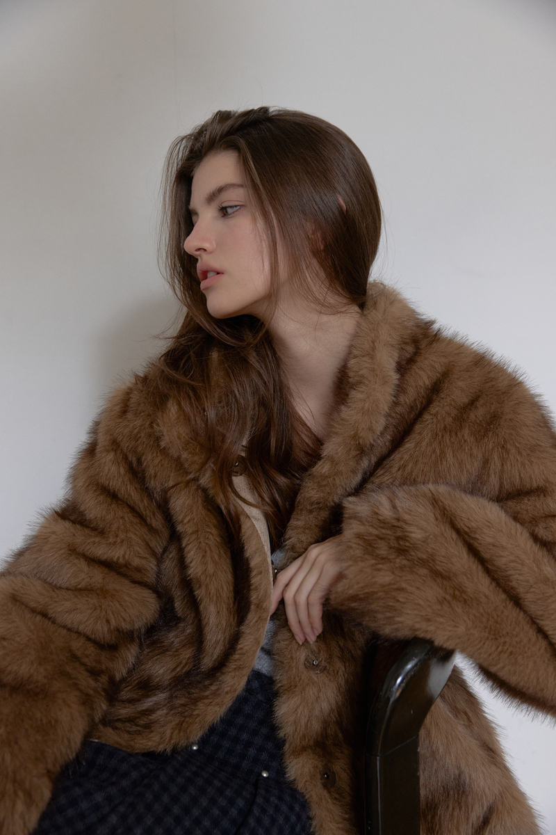 ミストトーンファージャケット (ブラウン) | ASURA | HANA(ハナ) #17