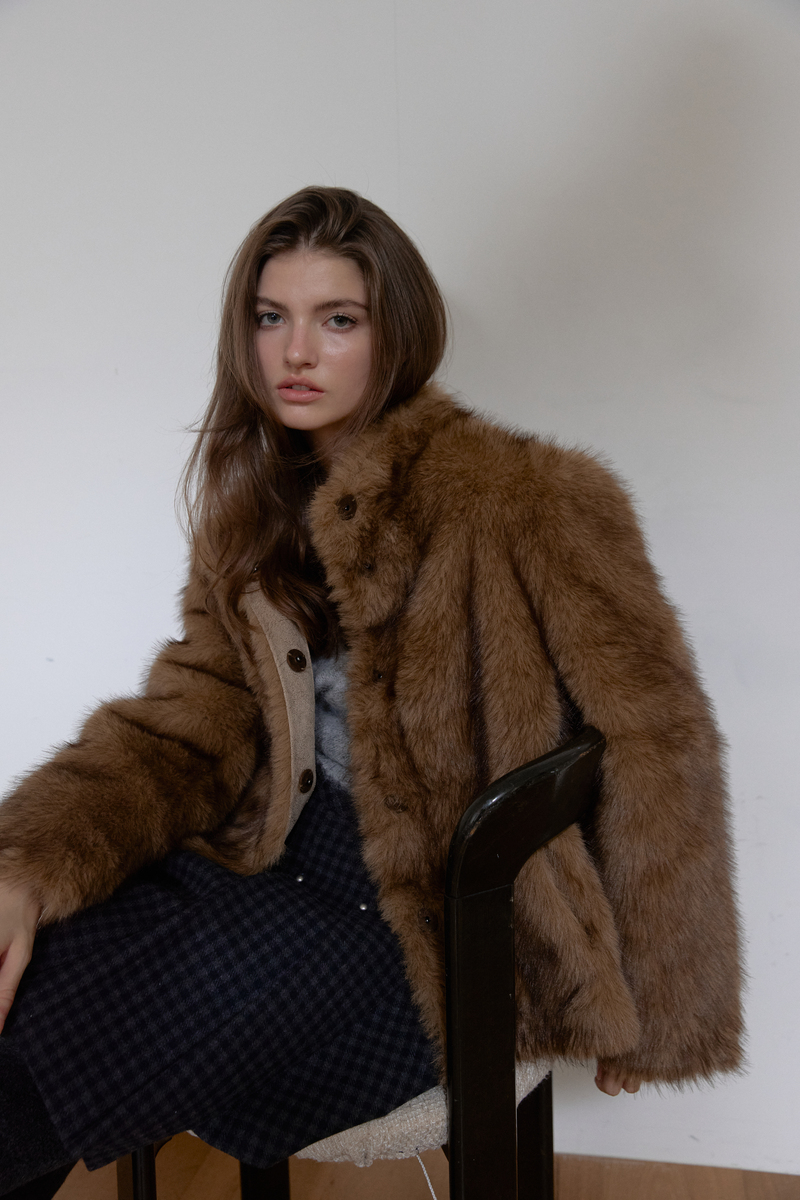 ミストトーンファージャケット (ブラウン) | ASURA | HANA(ハナ) #10