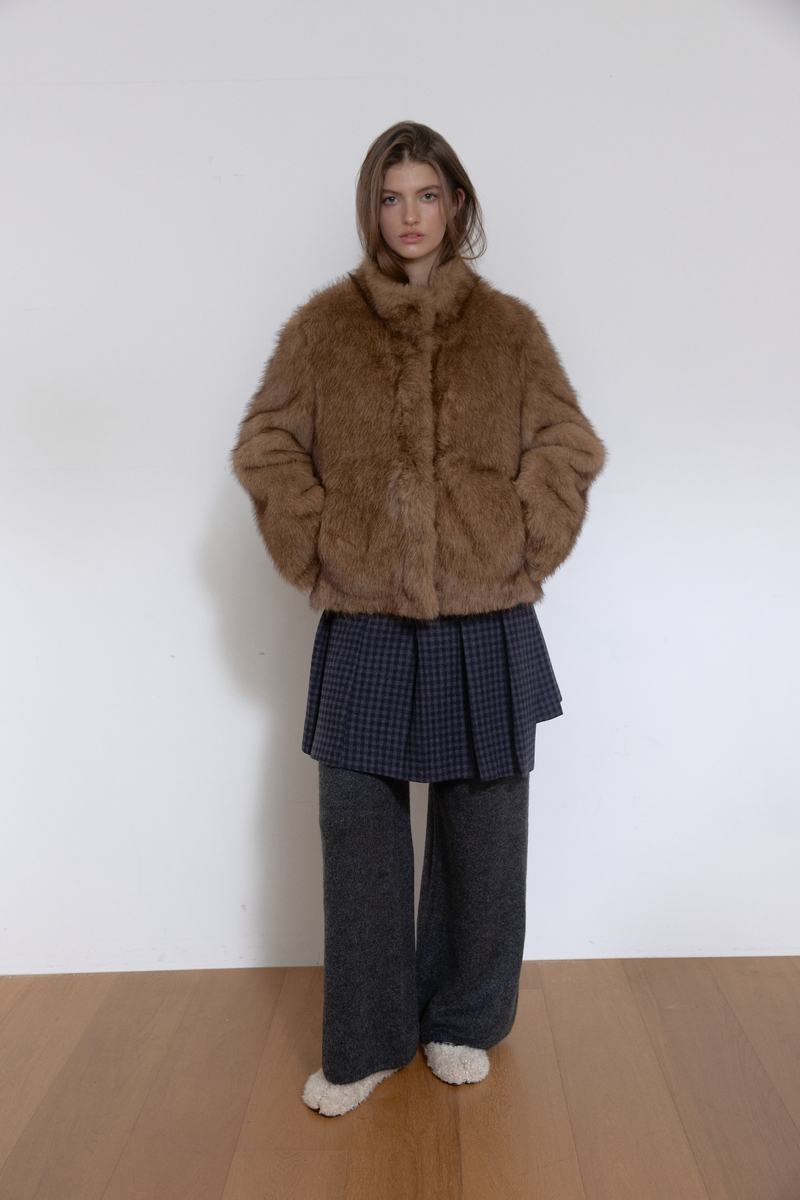 ミストトーンファージャケット (ブラウン) | ASURA | HANA(ハナ) #6