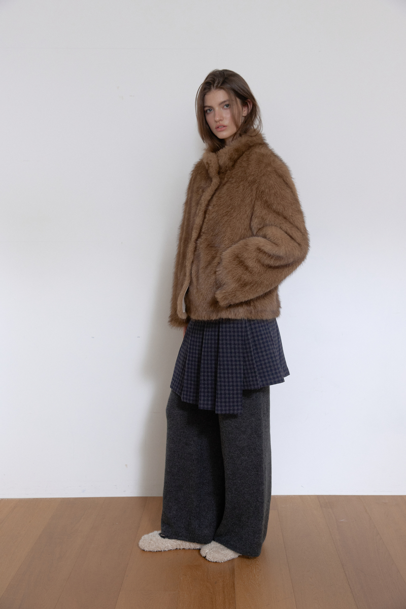 ミストトーンファージャケット (ブラウン) | ASURA | HANA(ハナ) #7