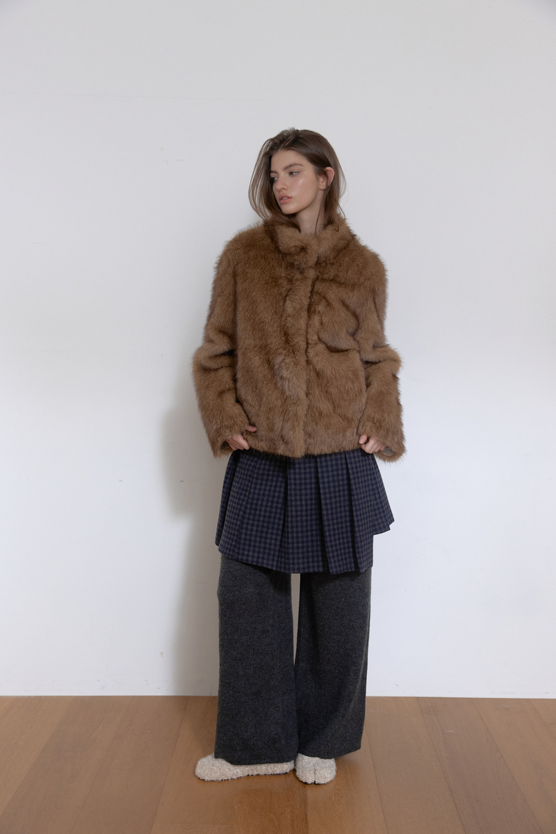 ミストトーンファージャケット (ブラウン) | ASURA | HANA(ハナ) #8