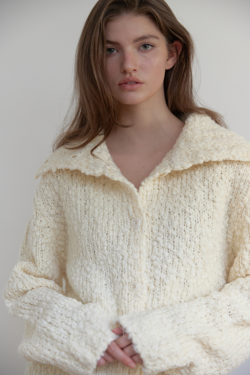 コージー ハイネック カーディガン (アイボリー) | ASURA | HANA(ハナ) #16