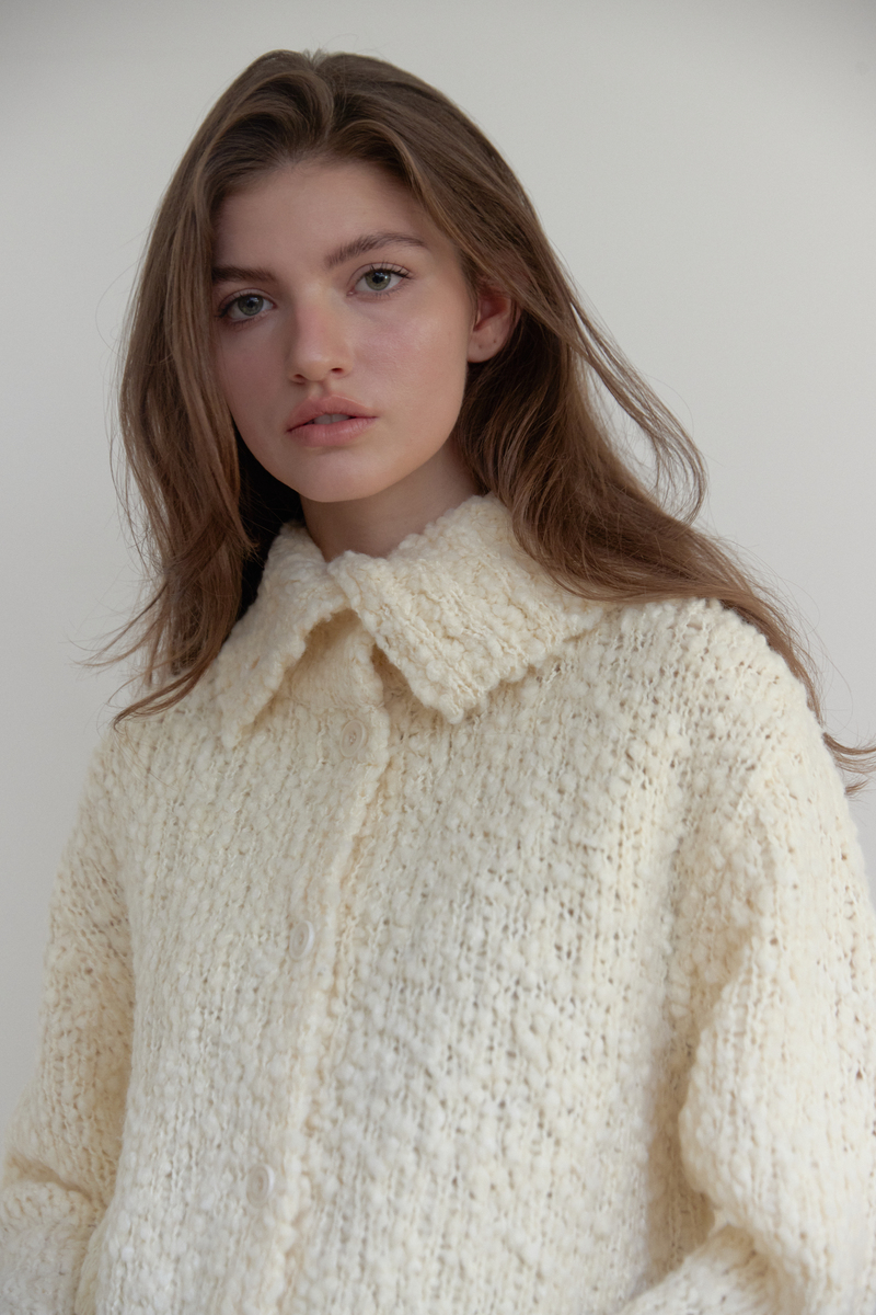 コージー ハイネック カーディガン (アイボリー) | ASURA | HANA(ハナ) #5