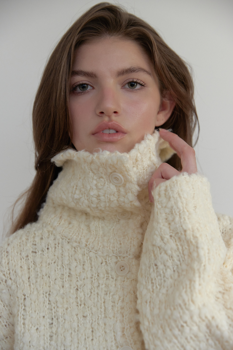 コージー ハイネック カーディガン (アイボリー) | ASURA | HANA(ハナ) #6