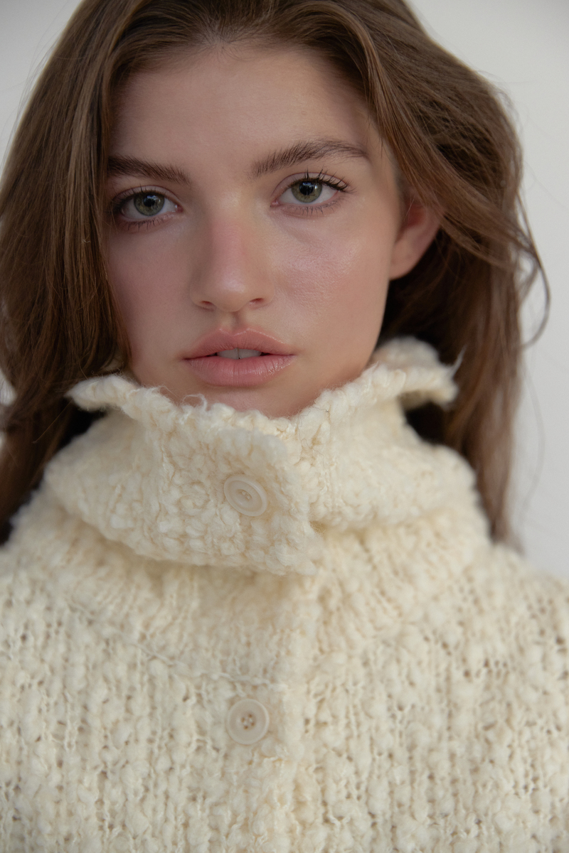 コージー ハイネック カーディガン (アイボリー) | ASURA | HANA(ハナ) #7