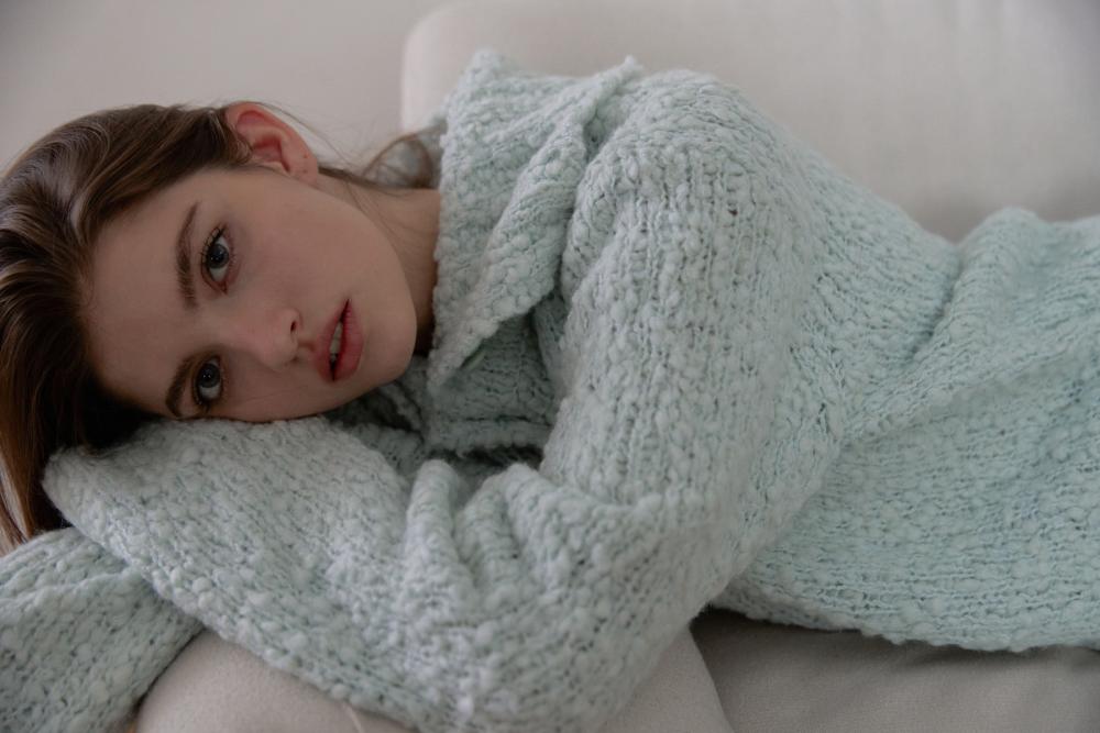 コージー ハイネック カーディガン (スカイブルー) | ASURA | HANA(ハナ) #15