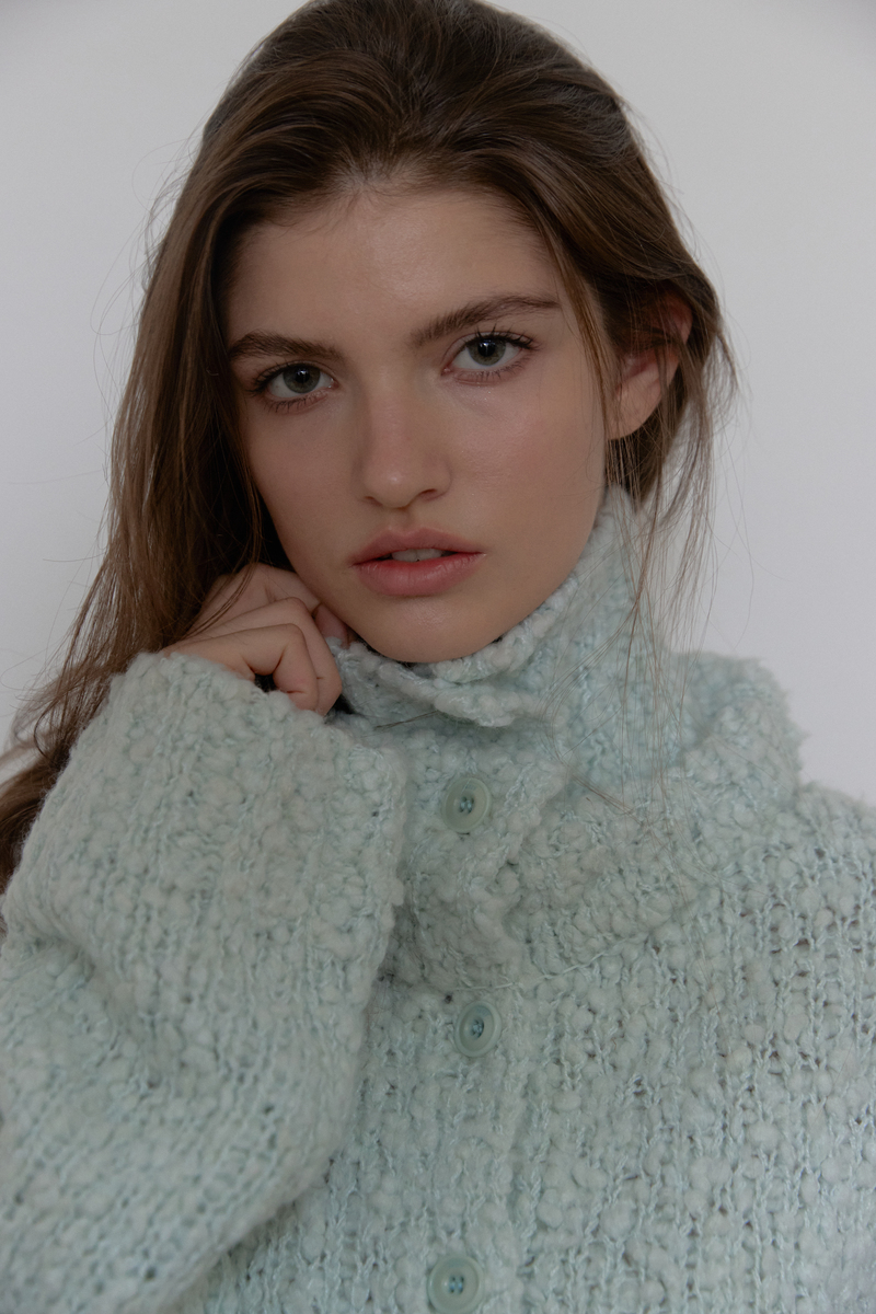 コージー ハイネック カーディガン (スカイブルー) | ASURA | HANA(ハナ) #2