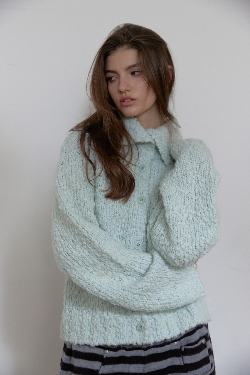 コージー ハイネック カーディガン (スカイブルー) | ASURA | HANA(ハナ) #3