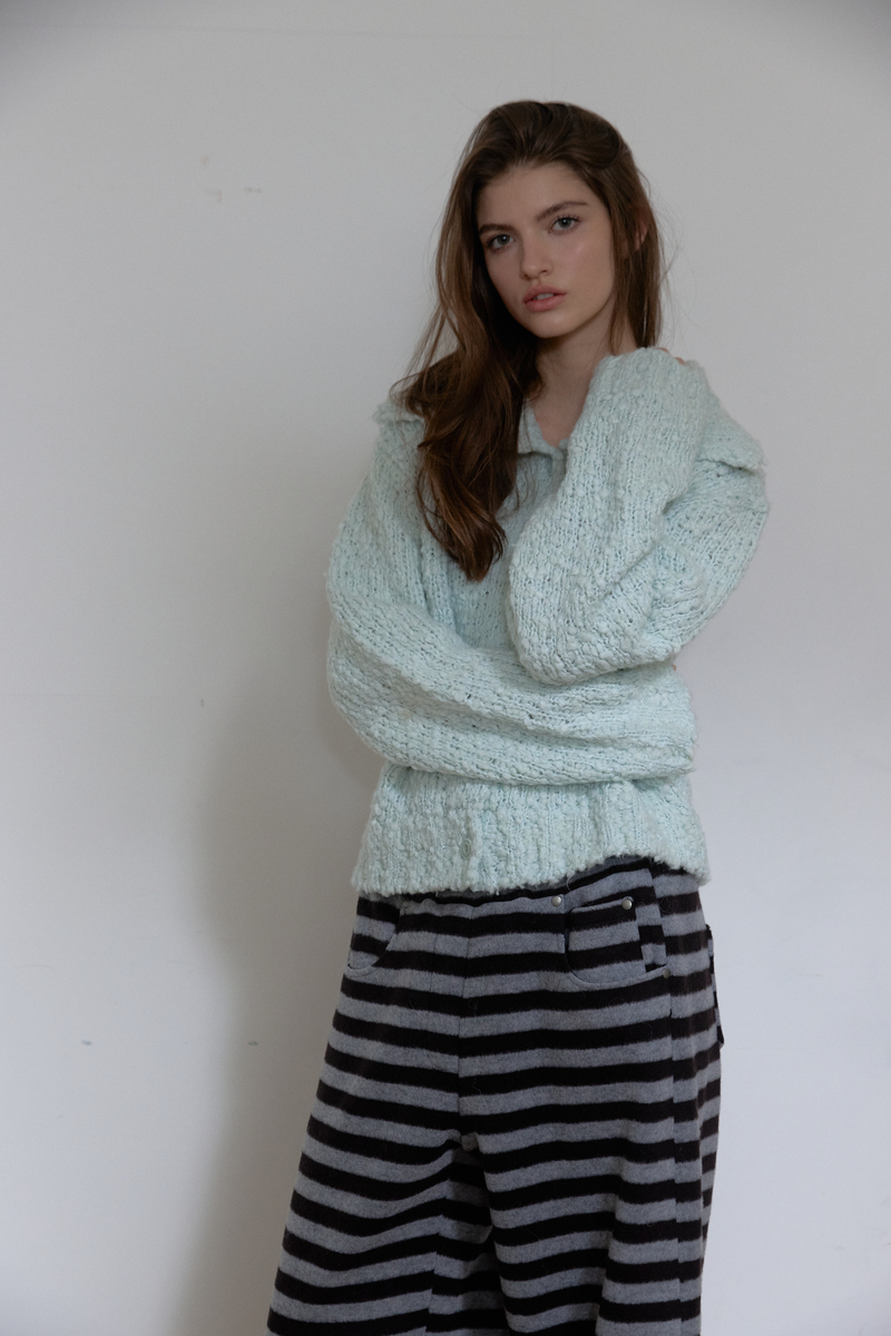 コージー ハイネック カーディガン (スカイブルー) | ASURA | HANA(ハナ) #11