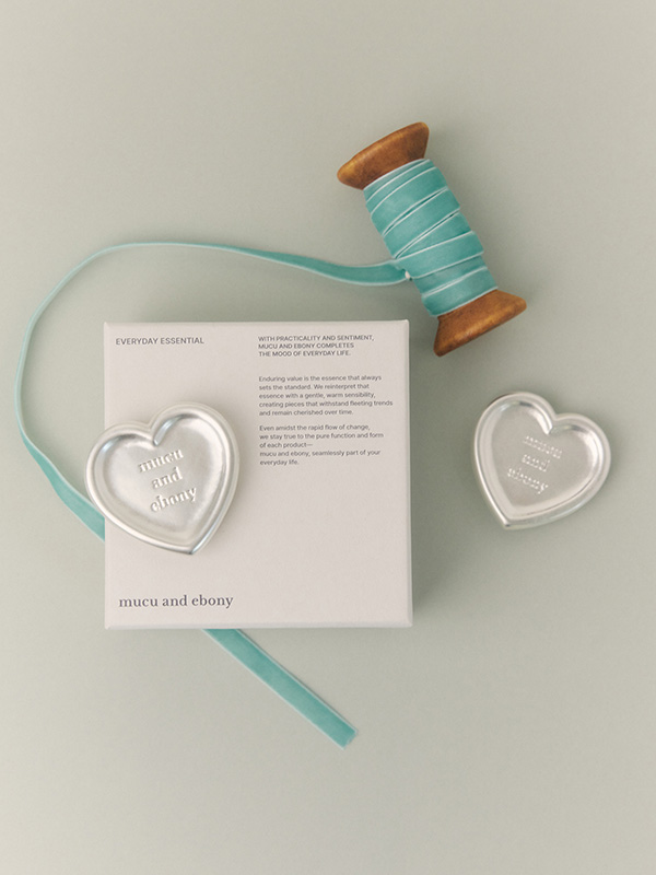 [プレゼント用包装]ロゴハートトック_シルバー | mucu and ebony | HANA(ハナ) #3