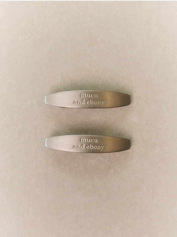 [プレゼント用包装] クラシックロゴヘアピン (2ea)_ シルバー | mucu and ebony | HANA(ハナ) #3