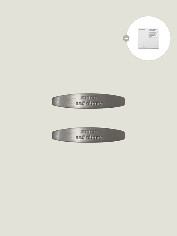 [プレゼント用包装] クラシックロゴヘアピン (2ea)_ シルバー | mucu and ebony | HANA(ハナ) #2