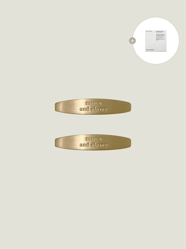 [プレゼント用包装] クラシックロゴヘアピン(2ea)_ ゴールド | mucu and ebony | HANA(ハナ) #2