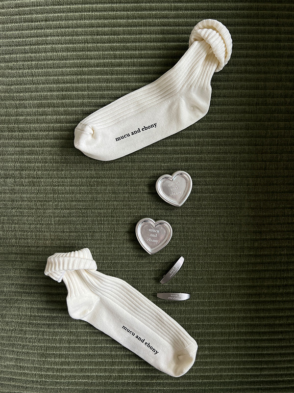 ロゴニットコットンソックス_3 Color | mucu and ebony | HANA(ハナ) #4