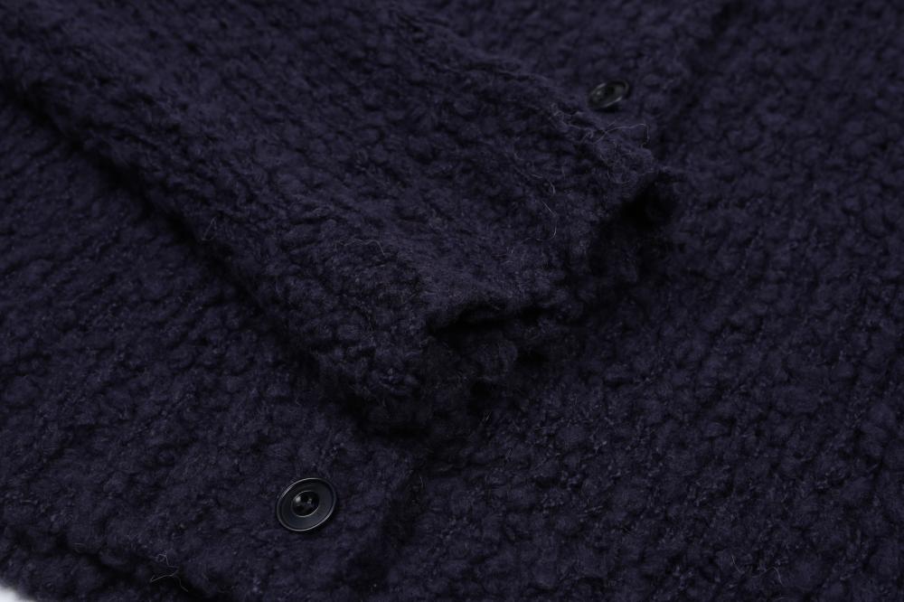 コージー ハイネック カーディガン (ネイビー) | ASURA | HANA(ハナ)