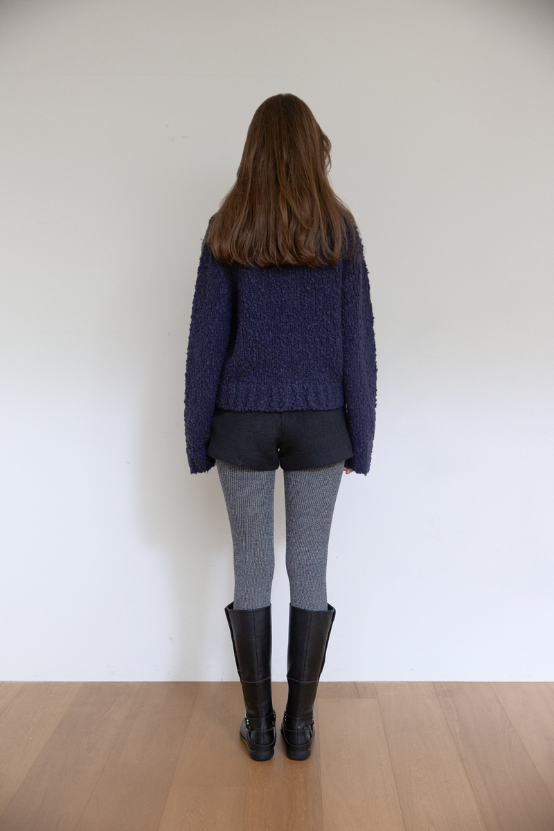 コージー ハイネック カーディガン (ネイビー) | ASURA | HANA(ハナ) #11
