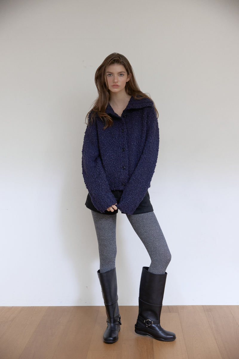 コージー ハイネック カーディガン (ネイビー) | ASURA | HANA(ハナ) #14