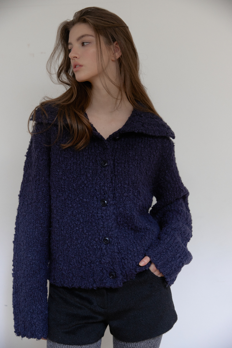 コージー ハイネック カーディガン (ネイビー) | ASURA | HANA(ハナ) #15