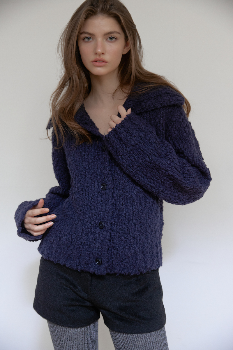 コージー ハイネック カーディガン (ネイビー) | ASURA | HANA(ハナ) #16