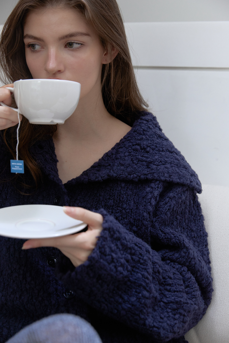 コージー ハイネック カーディガン (ネイビー) | ASURA | HANA(ハナ) #19
