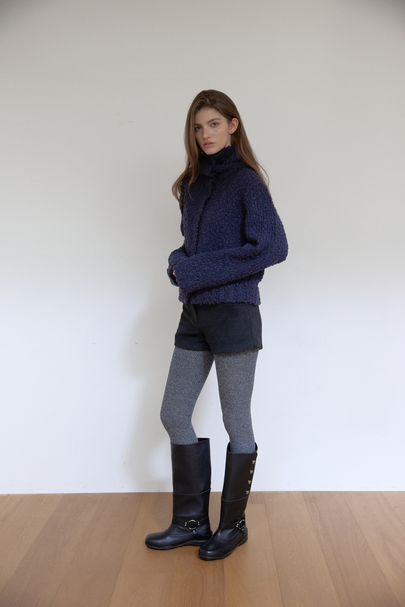 コージー ハイネック カーディガン (ネイビー) | ASURA | HANA(ハナ) #2