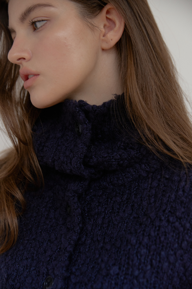 コージー ハイネック カーディガン (ネイビー) | ASURA | HANA(ハナ) #4