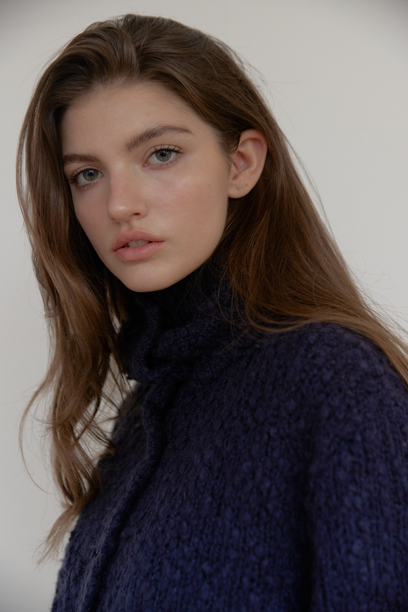 コージー ハイネック カーディガン (ネイビー) | ASURA | HANA(ハナ) #5