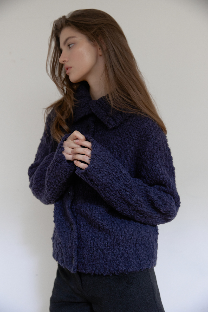 コージー ハイネック カーディガン (ネイビー) | ASURA | HANA(ハナ) #7