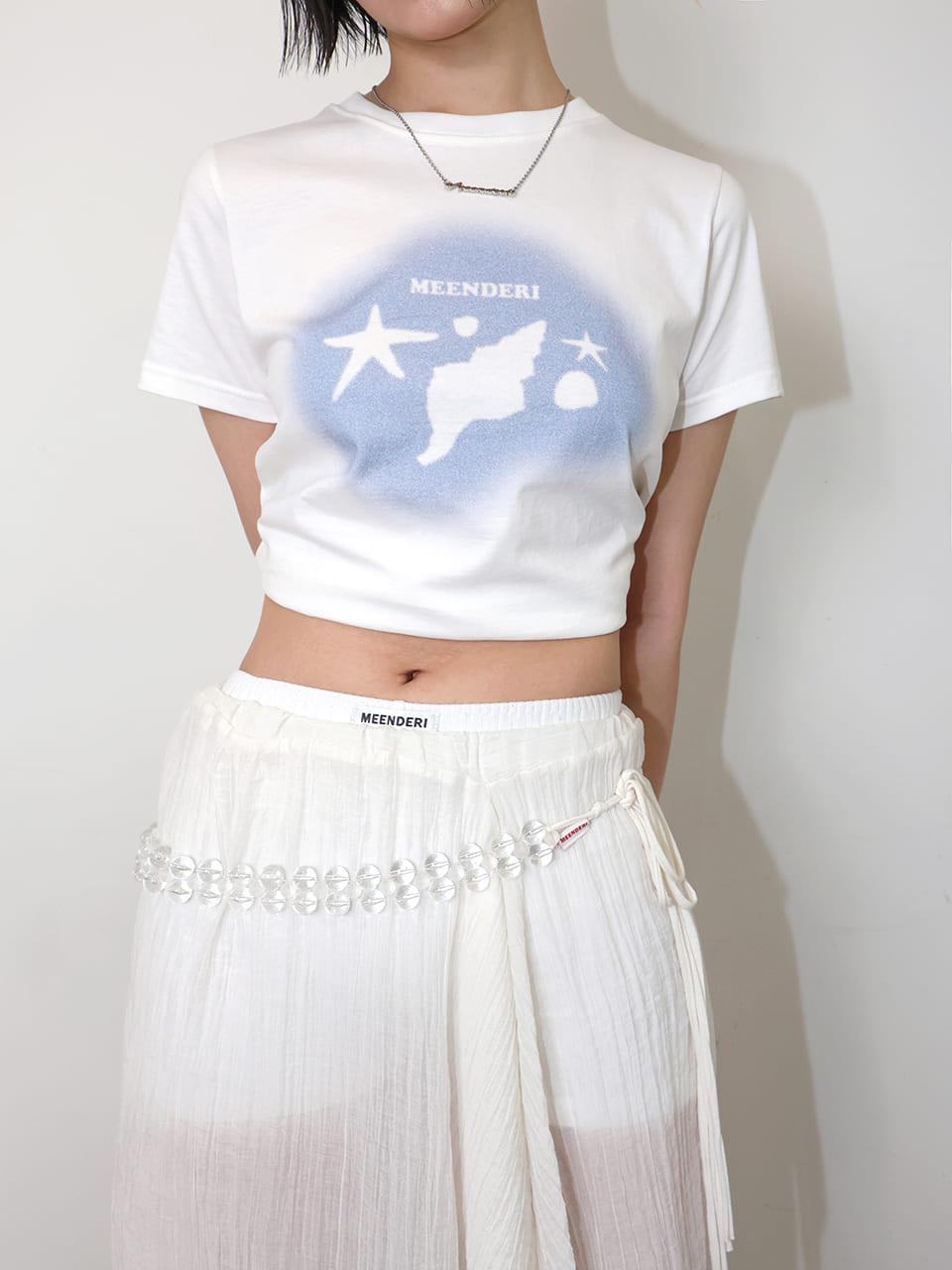 シェリー サマープリント Tシャツ - スカイブルー | MEENDERI | HANA(ハナ) #6