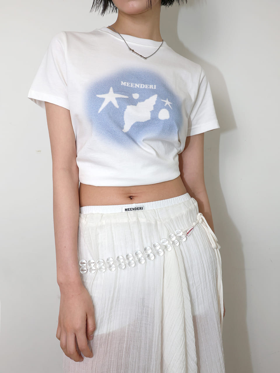 シェリー サマープリント Tシャツ - スカイブルー | MEENDERI | HANA(ハナ) #7