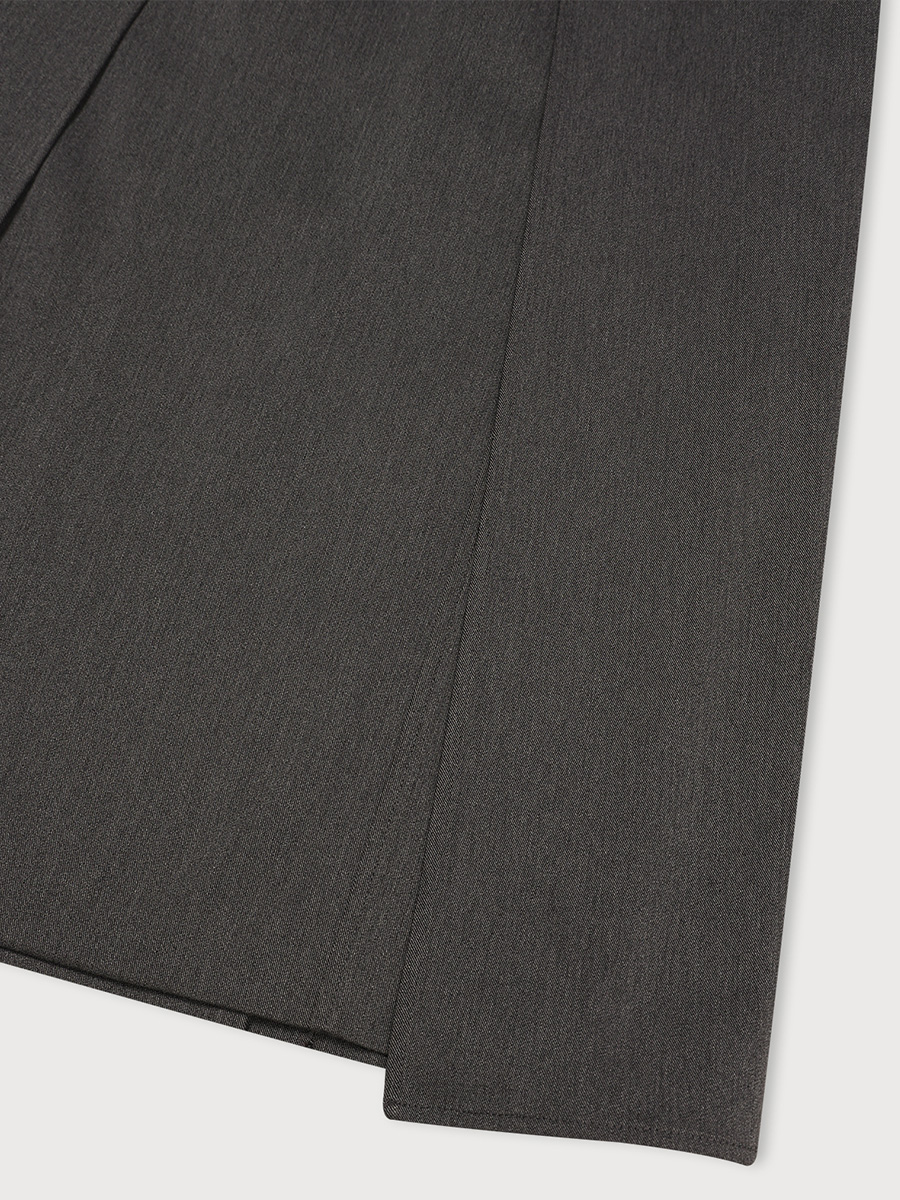 2-BUTTON H LINE SKIRT_GREY | ETHOS | HANA(ハナ) #5