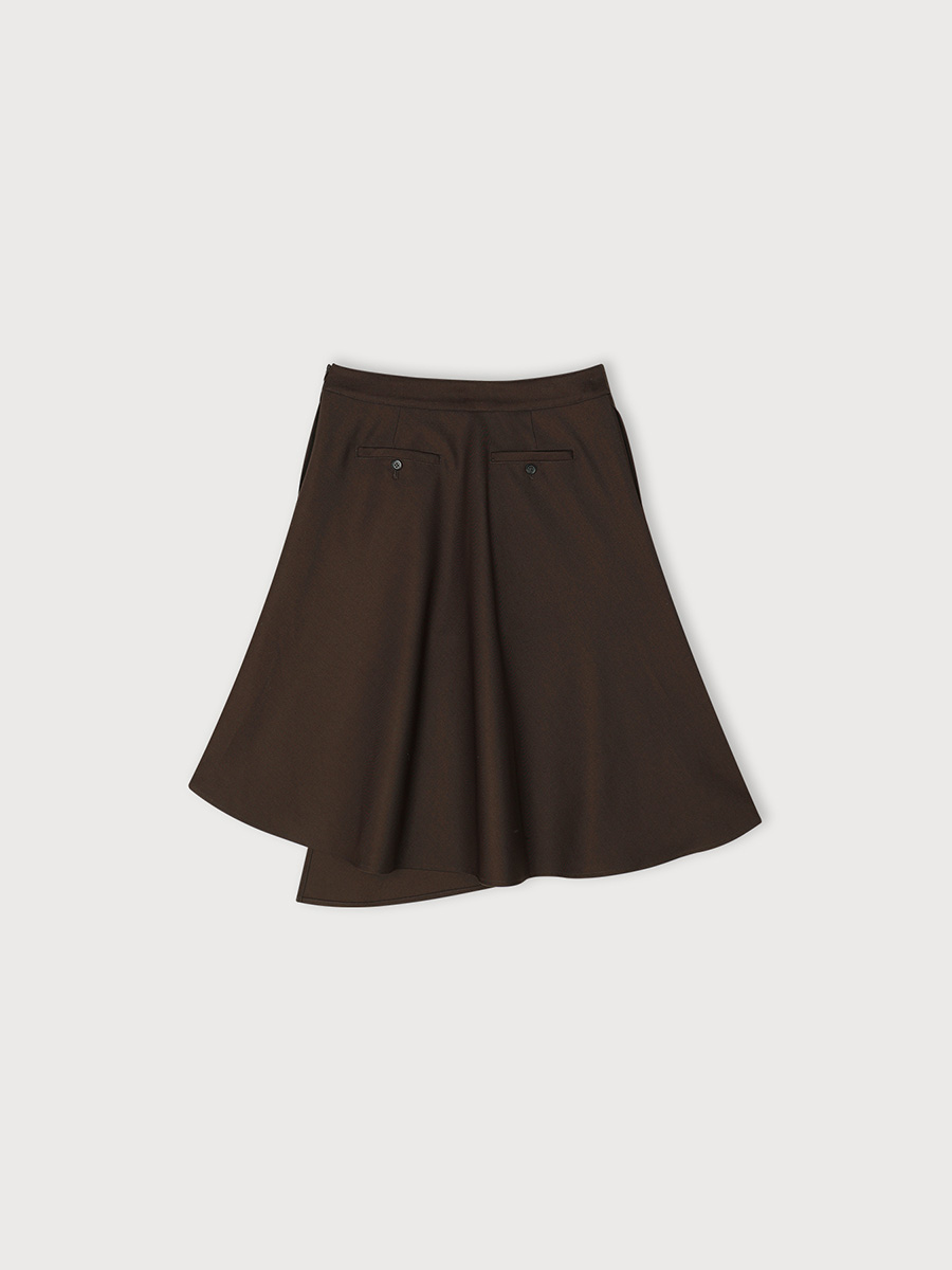 UNBAL FLARE SKIRT_BROWN | ETHOS | HANA(ハナ) #2