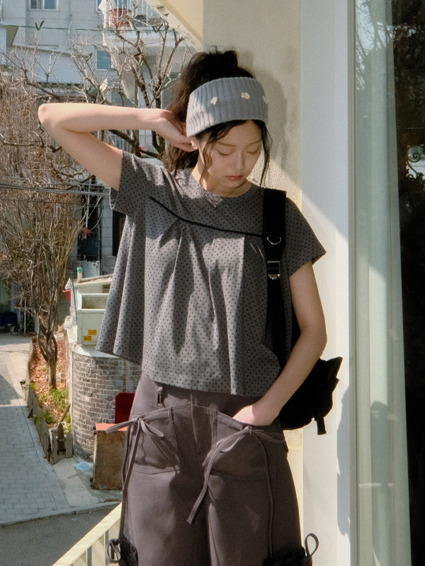 ドットフレアTシャツ（チャコール） | SIWEOL107 | HANA(ハナ) #4