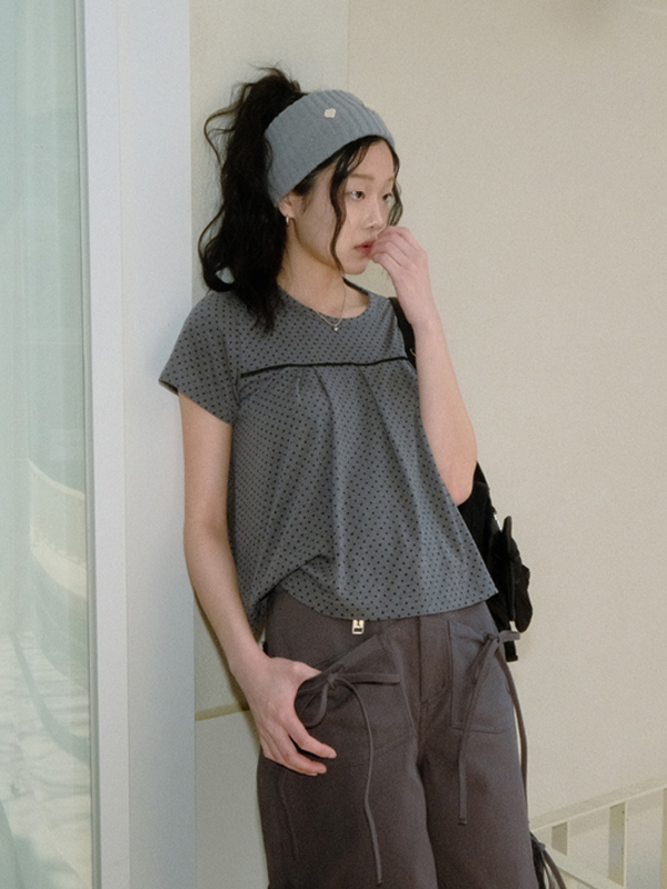 ドットフレアTシャツ（チャコール） | SIWEOL107 | HANA(ハナ) #5