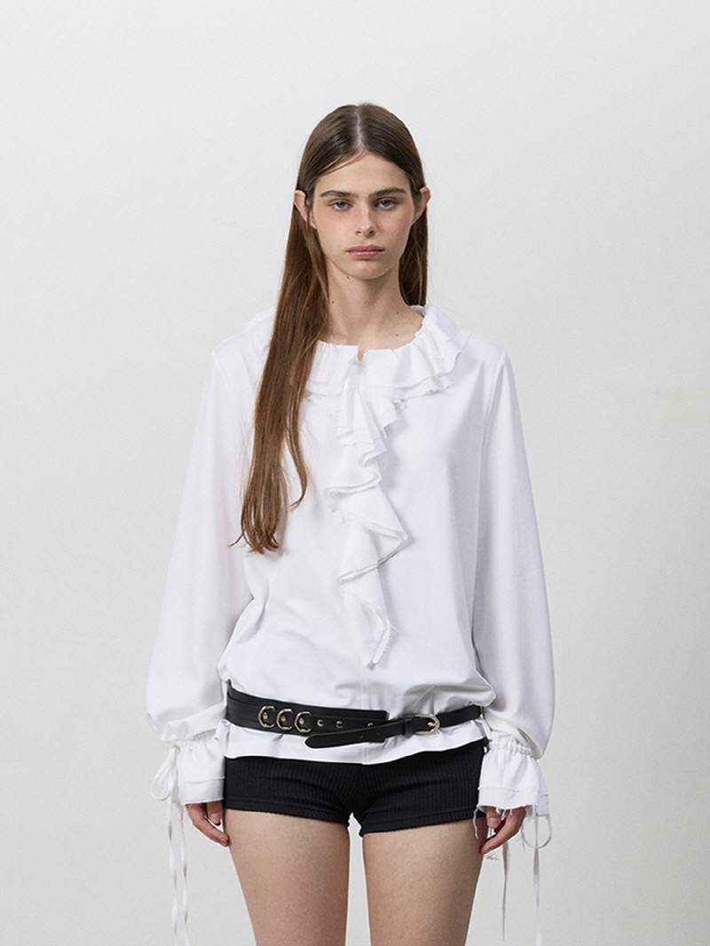 シャーリングフリンジブラウス（ホワイト） | THREE TO EIGHTY | HANA(ハナ) #7