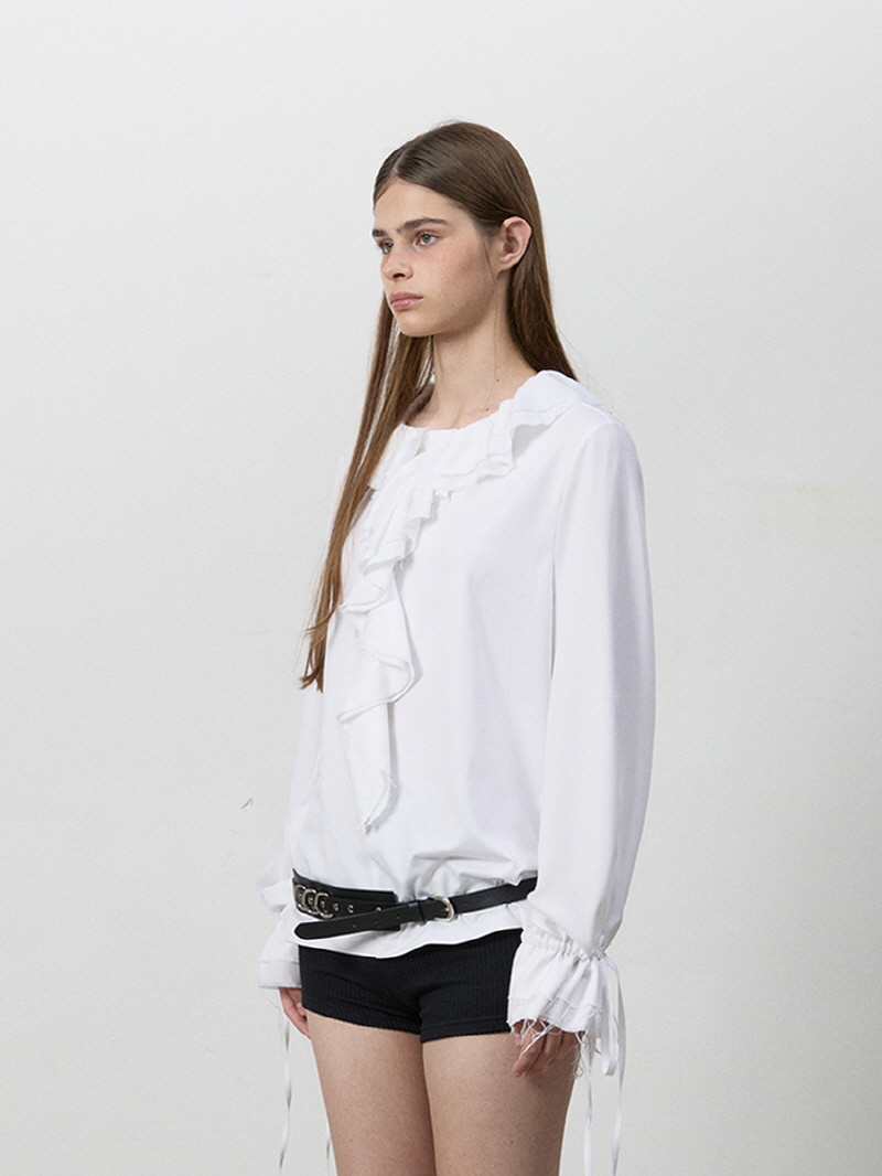 シャーリングフリンジブラウス（ホワイト） | THREE TO EIGHTY | HANA(ハナ) #8