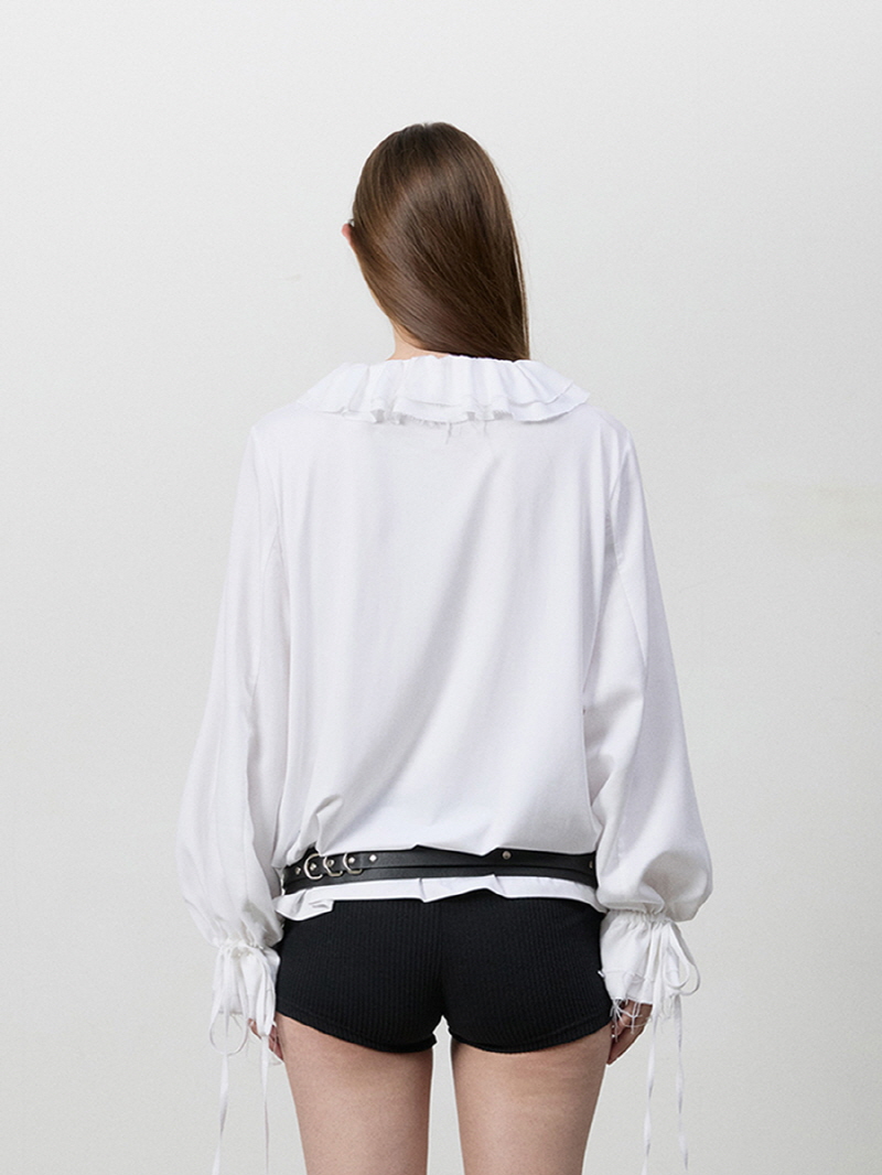 シャーリングフリンジブラウス（ホワイト） | THREE TO EIGHTY | HANA(ハナ) #9