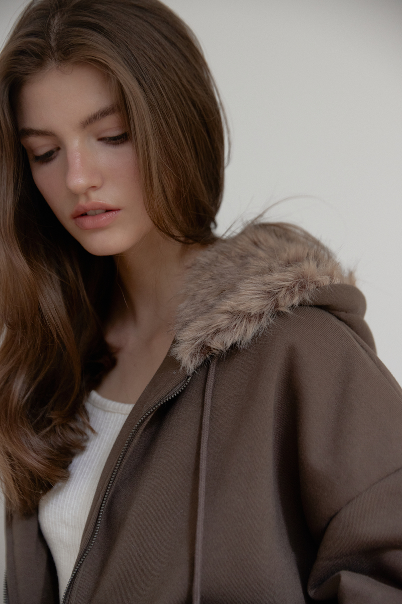 テディファーフード ジップアップ (ブラウン) | ASURA | HANA(ハナ) #9