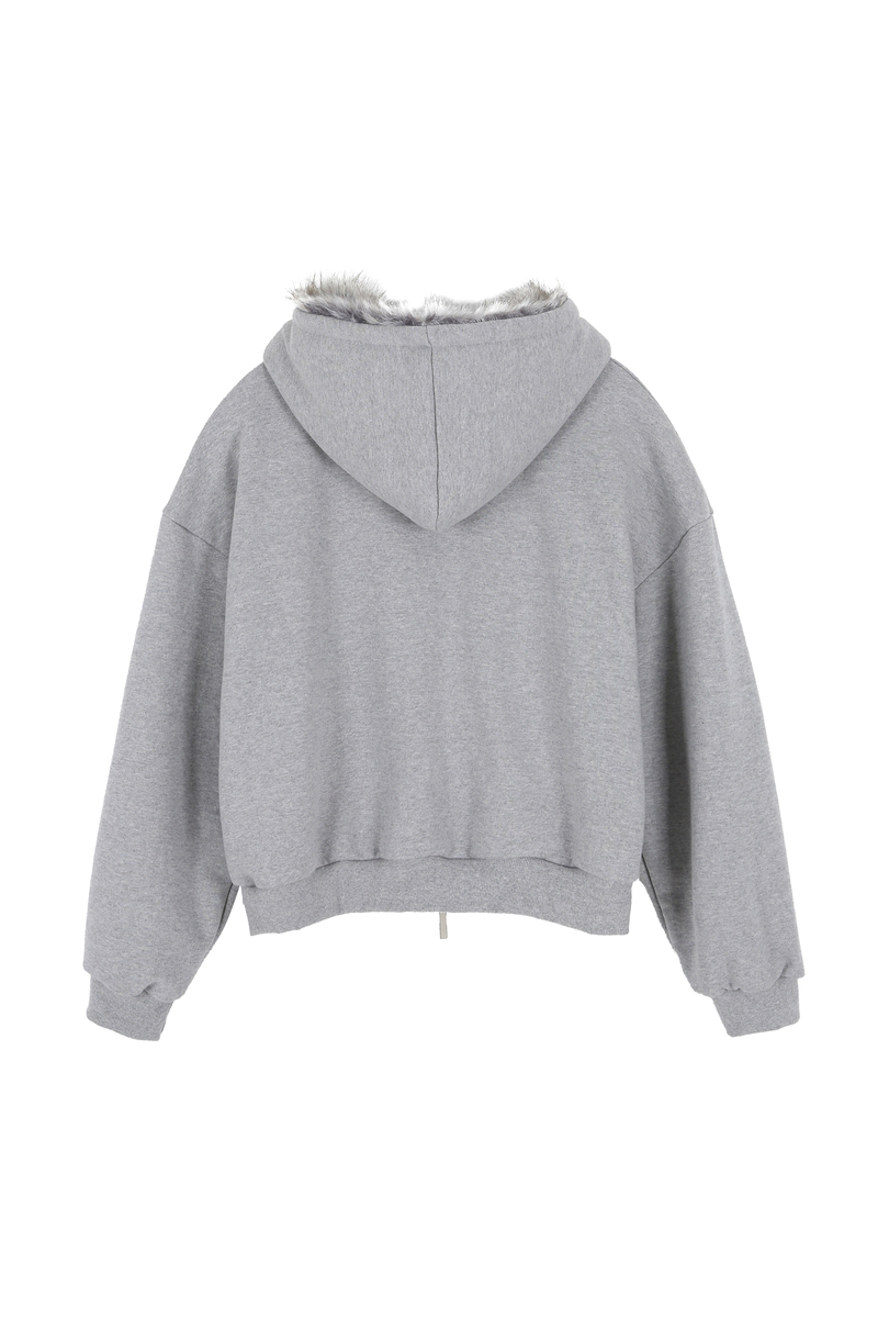 テディファーフード ジップアップ (メランジグレー) | ASURA | HANA(ハナ) #15