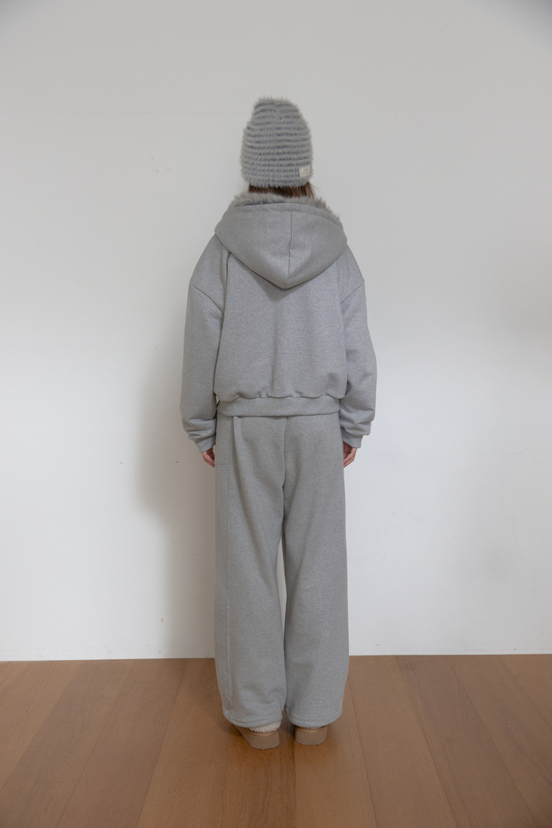 テディファーフード ジップアップ (メランジグレー) | ASURA | HANA(ハナ) #5