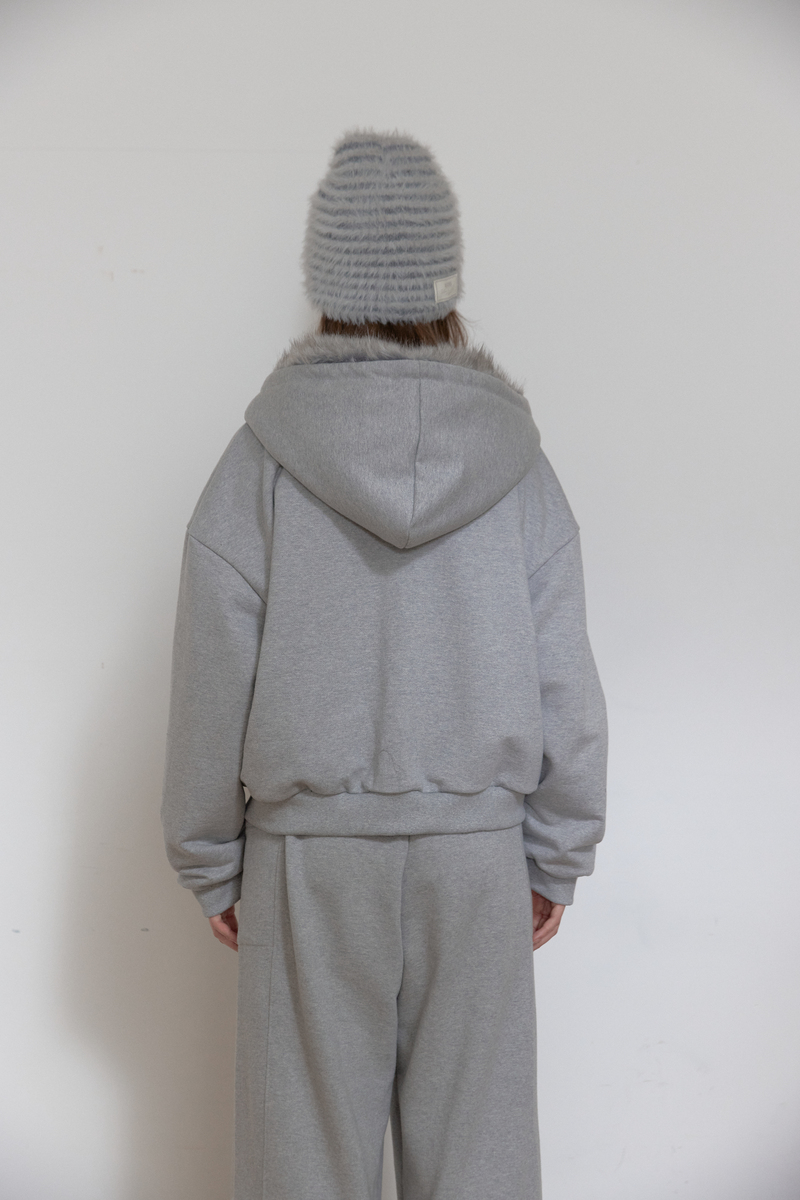 テディファーフード ジップアップ (メランジグレー) | ASURA | HANA(ハナ) #6