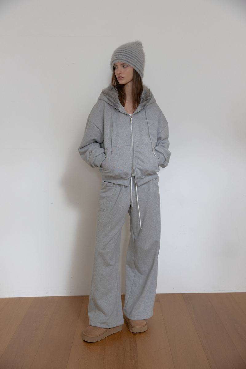 テディファーフード ジップアップ (メランジグレー) | ASURA | HANA(ハナ) #7