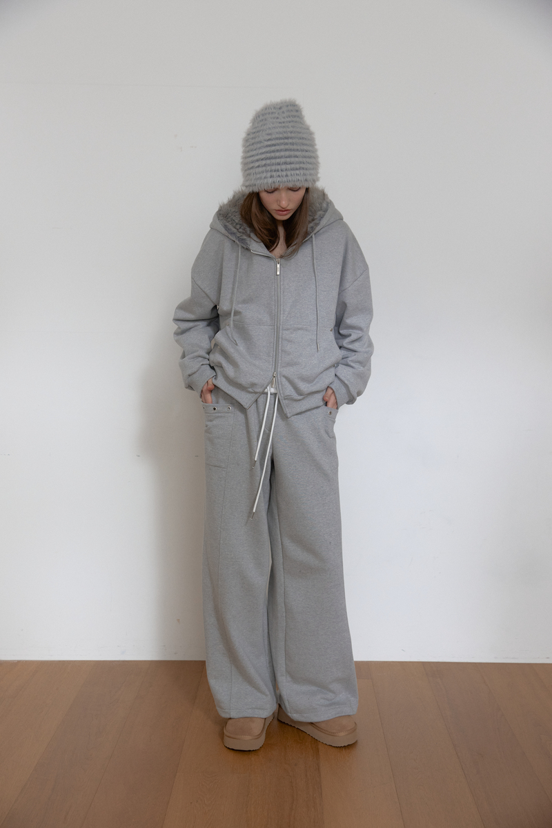 テディファーフード ジップアップ (メランジグレー) | ASURA | HANA(ハナ) #8