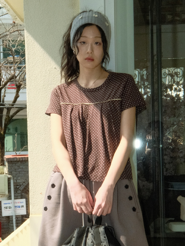 ドットフレアTシャツ（ブラウン） | SIWEOL107 | HANA(ハナ) #3